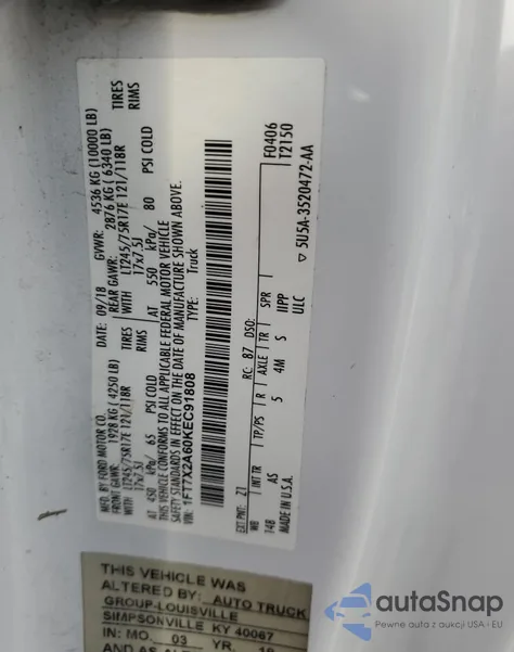 1FT7X2A60KEC91808